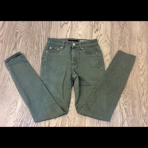 AEROPOSTALE Size 00 High Waisted Green Leggings - Picture 2 of 6